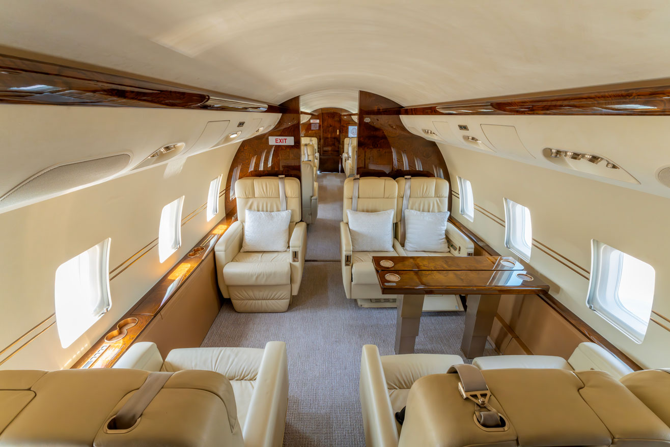 Bikini Technic engineers at work on a business jet